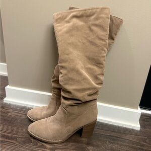 Target Women's Tan Suede Knee-High Boots